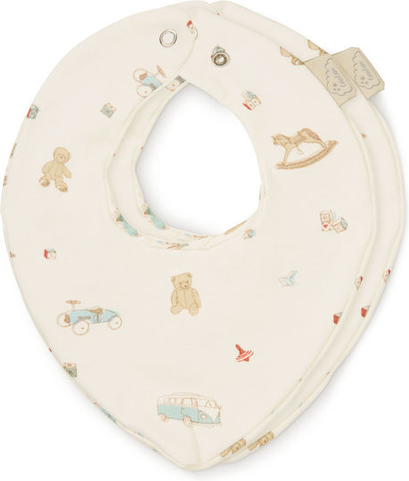 Cam Cam Copenhagen Vintage Toys Baby Bib Fabric with Button 2 Pieces