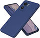 Rückseitencover Aus Silikon Marineblau Für Motorola Edge 40 Pro