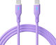 USB Typ-C Kabel 1m Ak-usb-70 60W Silikon Lila