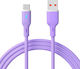 Usb Type C Usb A Cable 1m Ak-usb-65 Silicone Purple