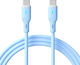 USB Typ-C Kabel 1m Ak-usb-68 60W Silikon Blau