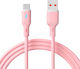 Cablu USB de Tip C USB-A 1m Ak-usb-61 Silicon Roz