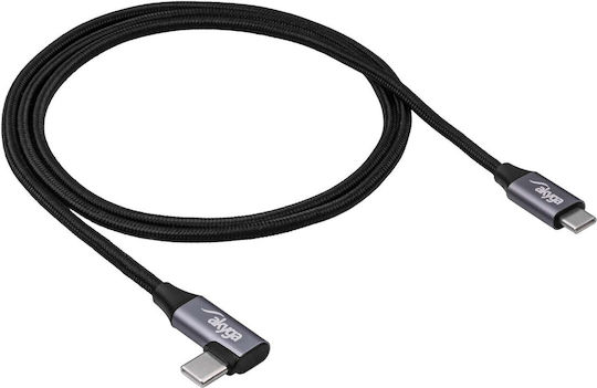 Angled Usb Type C Usb Type C Cable 1m Ak-usb-54 60w Braided