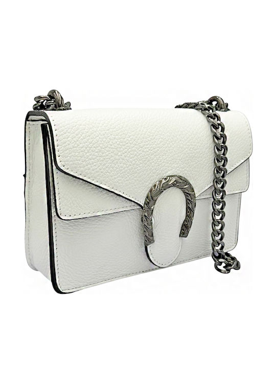 Leather Women's Shoulder Bag White