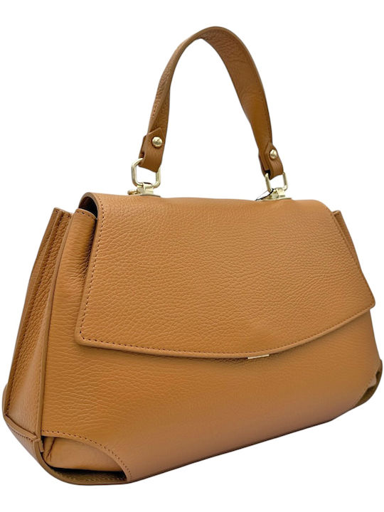 Leather Women's Shoulder Bag Tabac Brown