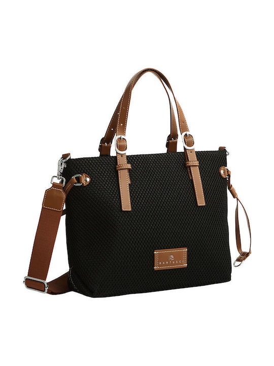 Damen Tote Handtasche Schwarz