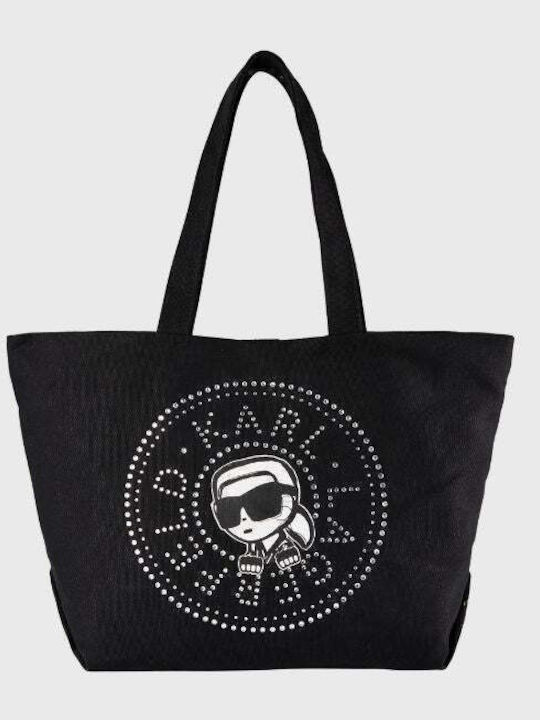Ikon Circle Genti Dama Shopper De Umar Din Material Negru