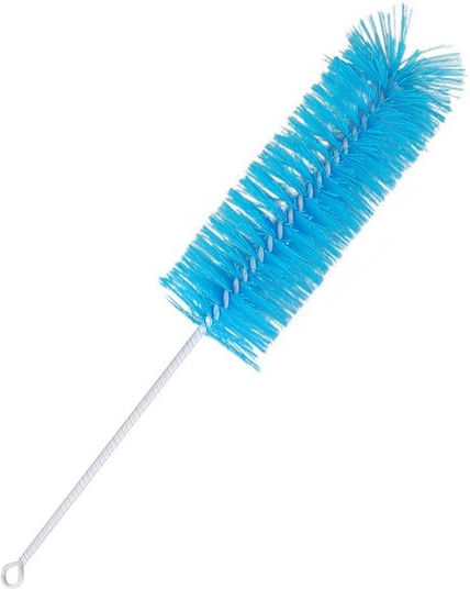 Bottle Washing Brush Wire Plastic Bristles Blue