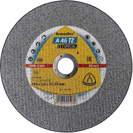 Disc De Tăiere Klingspor A 46 Tz Special 180x1.6x22.23mm D 130312