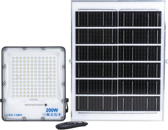 Στεγανός Ηλιακός Προβολέας LED 200W με Τηλεχειριστήριο IP66