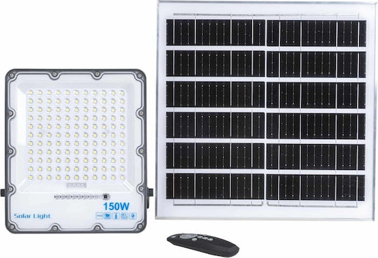 Слънчев Водоустойчив LED Прожектор 150W с Дистанционно IP66