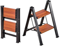 Scară Pliabilă 2 X Trepte Antiderapante Capacitate 150 Kg Oțel Aluminiu 45 X 49 X 59 Cm