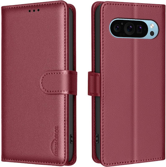 Binfen Series 12 Wallet Leather Red for OnePlus 9 Pro Realme 9 5G / 9 Pro