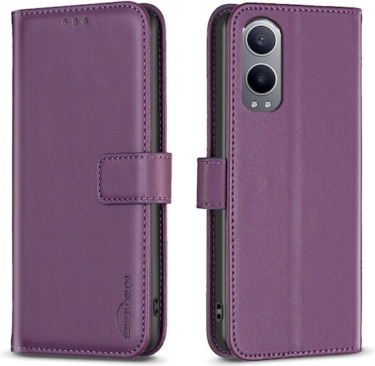 Binfen Series 12 Wallet Leather Purple for OnePlus Nord CE 4 Lite