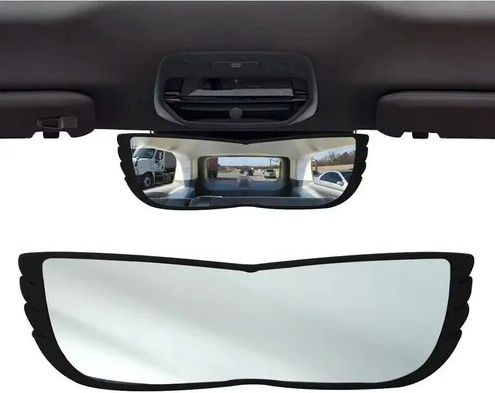 Oglindă Retrovisoare Auto Vedere Panoramică 160° Formă Convexă Lungime 29 Cm Suport Oglindă