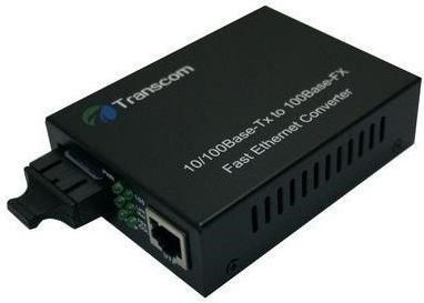 Convertor Media 10/100m 1550/1310nm Wdm 8 Dip Switch Tip B Singlemode 20km Conector Sc Transcom "ts-100-bd-20b-8dip"