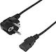 Powertech Schuko Netzkabel 2m Schwarz CAB-P047
