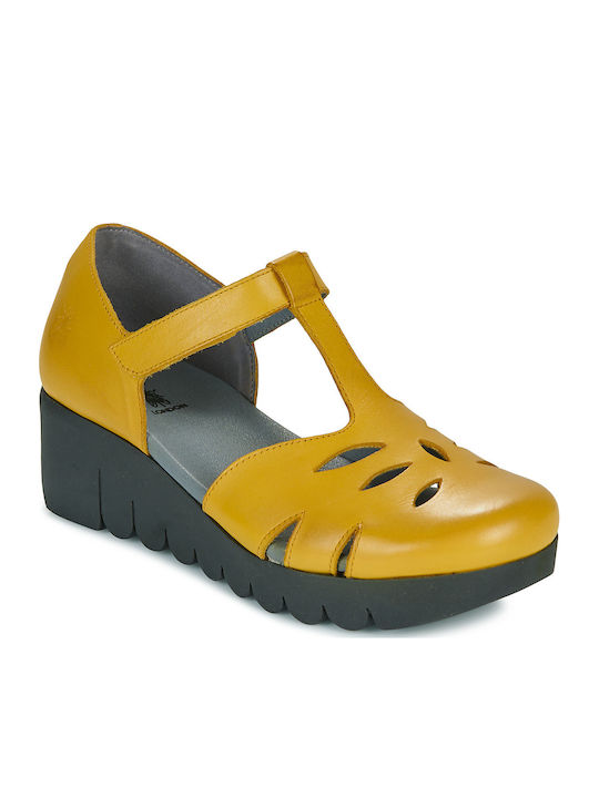 Sommer Damenplattformen Gelbe
