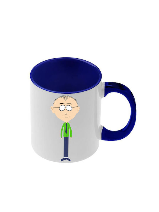 South Park Mug Dark Blue Handle Interior