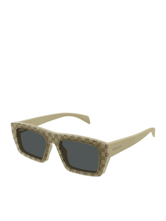 Gucci Unisex Γυαλιά Ηλίου με Μπεζ Κοκκάλινο Σκε...