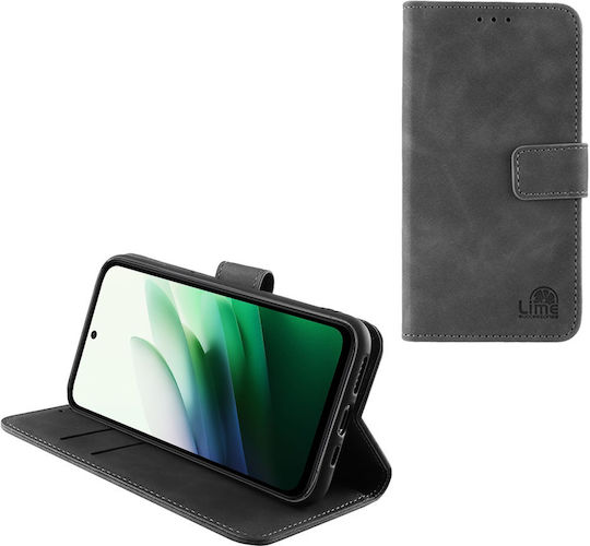 Lime Essential Magnet Book Δερματίνης / Σιλικόνης Γκρι (Redmi 15)