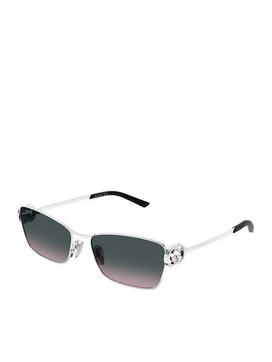 Gucci Unisex Sonnenbrillen mit Silber Metallrahmen und Spiegel Gläser GG2045S 002