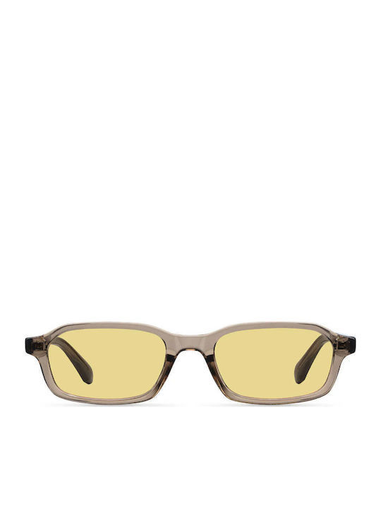 Meller Pula Unisex Sunglasses with Brown Horn-Rimmed Frame and Polarized Lens