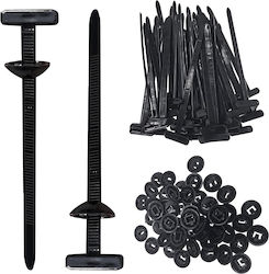 Powertech Plastic Cable Ties 90mmx5mm In Black Colour 50 Pieces TIES-082