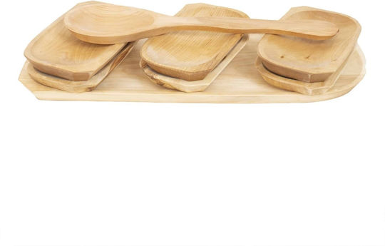 Servierplatten Käse Hölzernes 60x23x2.5cm 7 Stück
