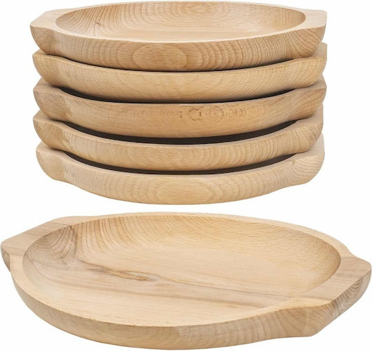 Servierplatten Hölzernes 24x22cm 6 Stück