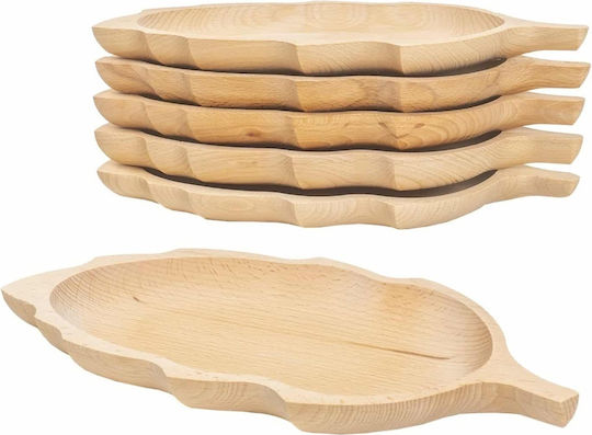 Servierplatten Hölzernes 34x18cm 6 Stück