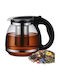 Teapot with Filter Glass Gray 2000ml