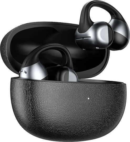 Wiwu O501 Open Ear Bluetooth Handsfree Ακουστικά με Θήκη Φόρτισης Μαύρα