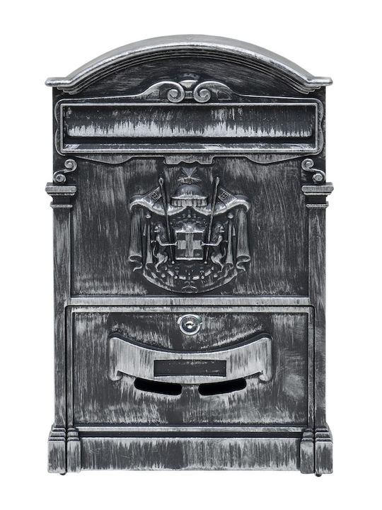 Cutie Poștală În Aer Liber Metalică În Culoare Argintie 41x26x9cm