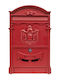 Cutie Poștală De Exterior Metalică În Culoare Roșie 41x26x9cm