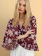 Women's Blouse Floral Red