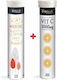Inoplus 1+1 Inoplus Gold Muco Flu Συμπλήρωμα Διατροφής για το Κρυολόγημα, 20 Αναβράζοντα Δισκία & Vit C 1000mg-Συμπλήρωμα Διατροφής με Βιταμίνη C, 20 Αναβράζοντα Δισκία
