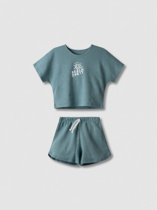 Nek Kids Wear Παιδικό Σετ με Σορτς Χακί 2τμχ