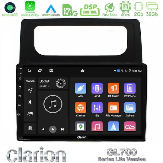 Clarion Car Audio System for Volkswagen Caddy 2004-2014 Bluetooth USB WiFi GPS Apple CarPlay Android Auto with 10" Touch Screen