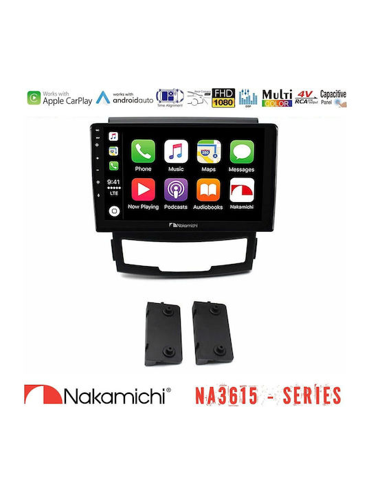 Nakamichi Car Audio System for SsangYong Korando 2010-2014 Bluetooth USB WiFi GPS Apple CarPlay Android Auto with 9" Touch Screen
