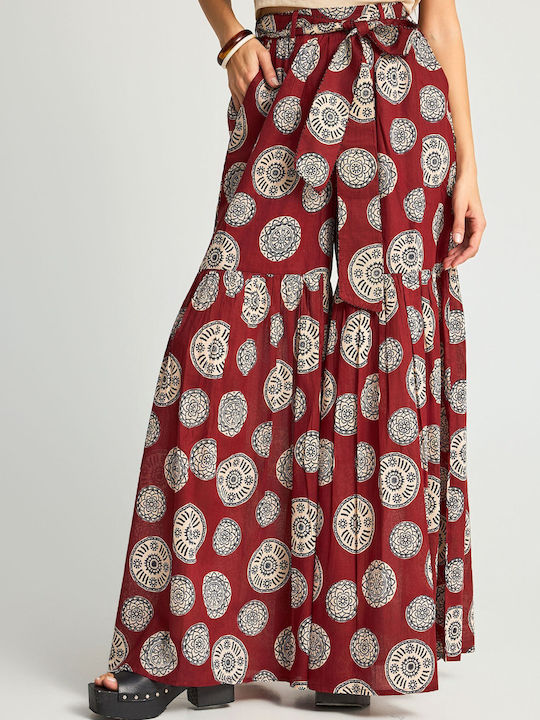 Funky Buddha Damen Hochgebirgige Stoff Pantaloona Braun Funky Buddha Damen Hochgebirgige Stoff Pantaloona Braun