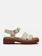 Leather Women's Sandals Beige