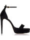 Fabric Women's Sandals Black