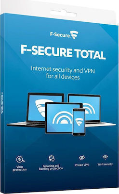 F-Secure Total Security & VPN für 5 Geräte und 1 Jahr der Nutzung (Elektronische Lizenz)