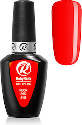 Roby Nails Gel Nail Polish Neon Red 8ml