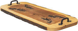 Tavă De Servire Din Lemn De Alder Mânere Din Fier Forjat 61x30cm Ext 10130 Tavă De Servire Din Lemn De Alder Mânere Din Fier Forjat 61x30cm Ext 10130