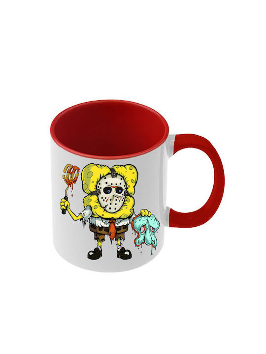 SpongeBob Red Handle Interior Mug