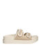 Damen Beigen Flatforms Sandalen
