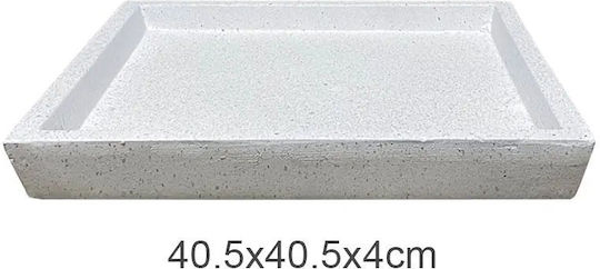 Fiber Clay Πιάτο Γλάστρας Λευκό 40.5x40.5εκ. 06-00-23231-2