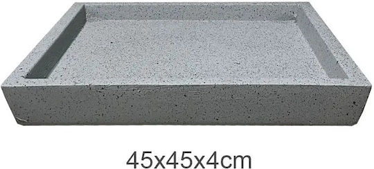 Fiber Clay Farfurie Pentru Floare Gri 45x45 cm 06-00-23232-3